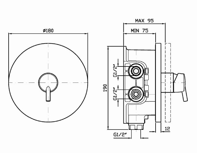 Смеситель Zucchetti Simply Beautiful для душа ZSB090