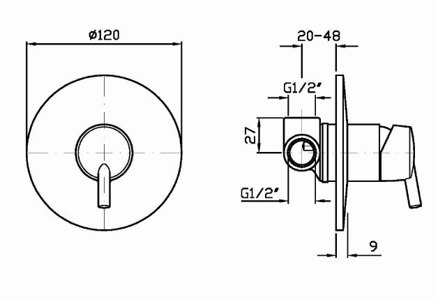 Смеситель Zucchetti Simply Beautiful для душа ZSB122