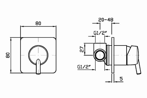 Смеситель Zucchetti Simply Beautiful для душа ZSB126