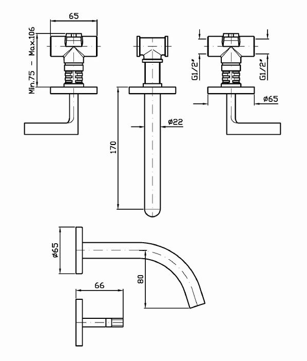 Смеситель Zucchetti Simply Beautiful для раковины ZSB5699