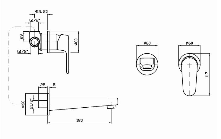 Смеситель Zucchetti Sun для раковины ZSN631