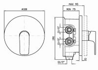 Смеситель Zucchetti Wind для душа ZWN090 схема 1