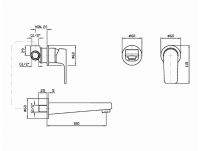 Смеситель Zucchetti Wind для раковины ZWN632 схема 1 Смеситель Zucchetti Wind для раковины ZWN632 схема 1