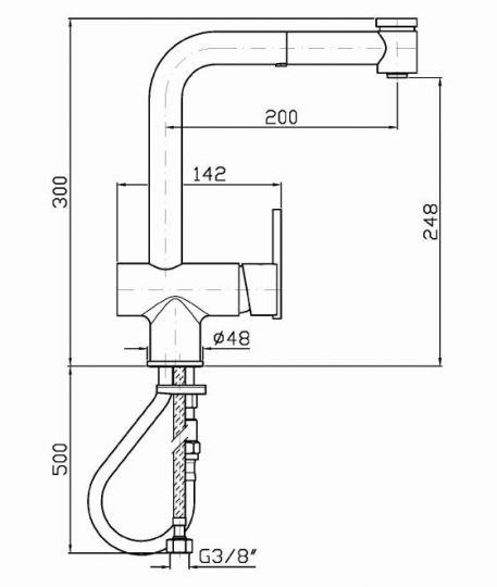 Смеситель Zucchetti ZXS для кухни ZXS367 схема 2