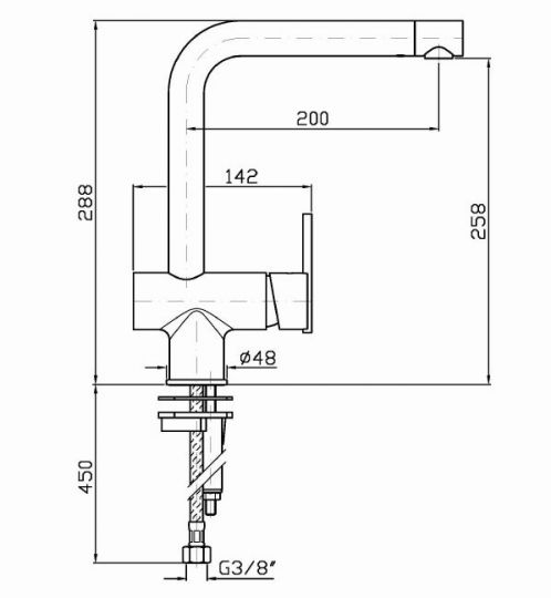 Смеситель Zucchetti ZXS для кухни ZXS369 схема 2