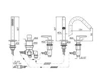 Смеситель для ванны Zucchetti Medameda ZMM5510 схема 2