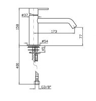Смеситель для раковины Zucchetti Gill ZGL705/ZGL708 схема 4