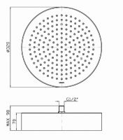Тропический душ Zucchetti 32 см Z94141 схема 2