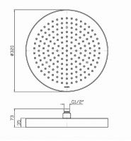Тропический душ Zucchetti 32 см Z94142 схема 2