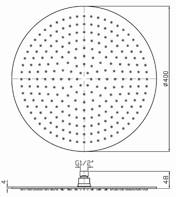 Тропический душ Zucchetti 40 см Z94273