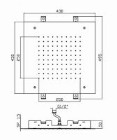 Тропический душ Zucchetti 43 см Z94227 схема 2