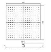 Тропический душ Zucchetti Him 40 см Z94270 схема 2