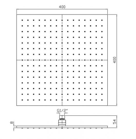 Тропический душ Zucchetti Him 40 см Z94270 схема 2