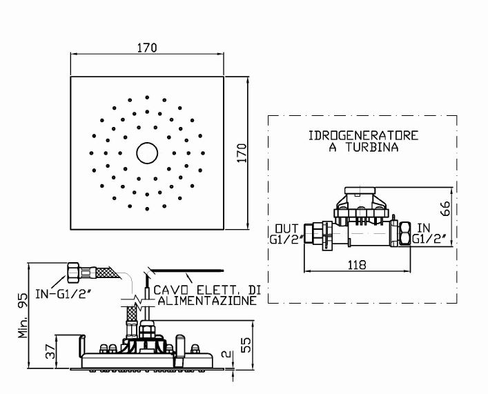 Тропический душ Zucchetti Isyfresh 17 см Z94156