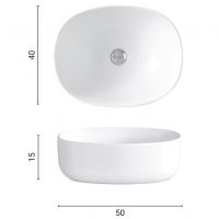 Раковина Nic Design Semplice 50x40x15 001 375 схема 2 Раковина Nic Design Semplice 50x40x15 001 375 схема 2