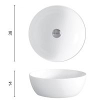 Раковина Nic Design Ovvio круглая 38x14 001 446 схема 2