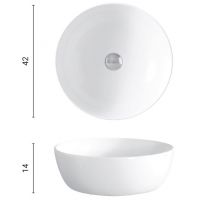 Раковина Nic Design Ovvio круглая 42x14 001 447 схема 2