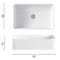 Раковина Nic Design Semplice 55x36x14 001 481 схема 2