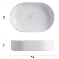 Раковина Nic Design Pin 60x37x12 001 713 схема 2 Раковина Nic Design Pin 60x37x12 001 713 схема 2