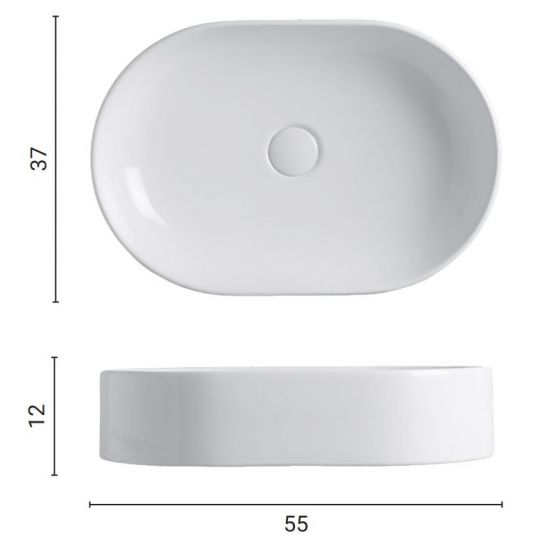 Раковина Nic Design Pin 60x37x12 001 713 схема 2 Раковина Nic Design Pin 60x37x12 001 713 схема 2