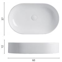 Раковина Nic Design Pin 55x37x12 001 714 схема 2 Раковина Nic Design Pin 55x37x12 001 714 схема 2