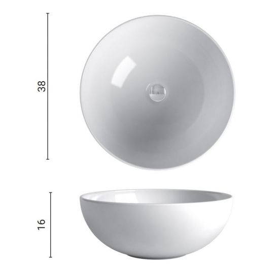 Раковина Nic Design Ciotole круглая 38x16 001 745 схема 2