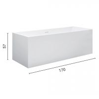 Керамическая ванна Nic Design Pool 170x70x57 014 4 схема 2