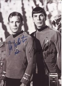 Автографы: Леонард Нимой, Уильям Шетнер. Star Trek / Звездный путь. Редкость