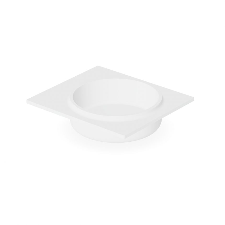 Раковина полувстраиваемая Zucchetti Rise 7RI201 материал Cristalplant, диаметр 38 см, 52х46 см