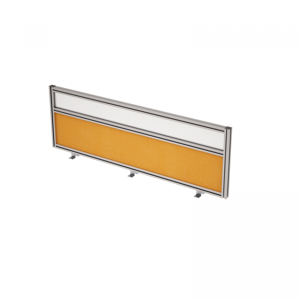 Барьер из ткани и стекла в алюминиевом профиле, фронтальный