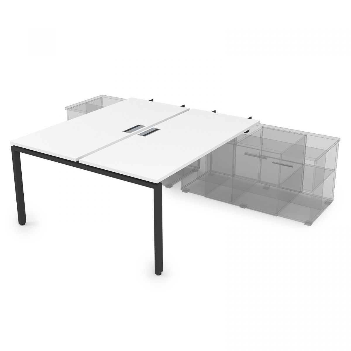 СПБН-П Стол системы БЕНЧ на 2 рабочих места для крепления на тумбу, начальный