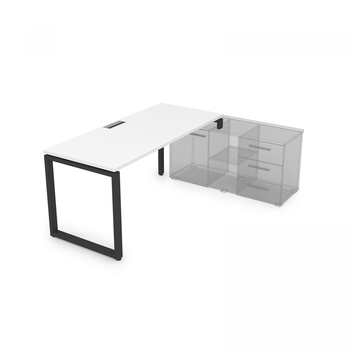 СТП-О Стол рабочий прямолинейный, три опоры - правый