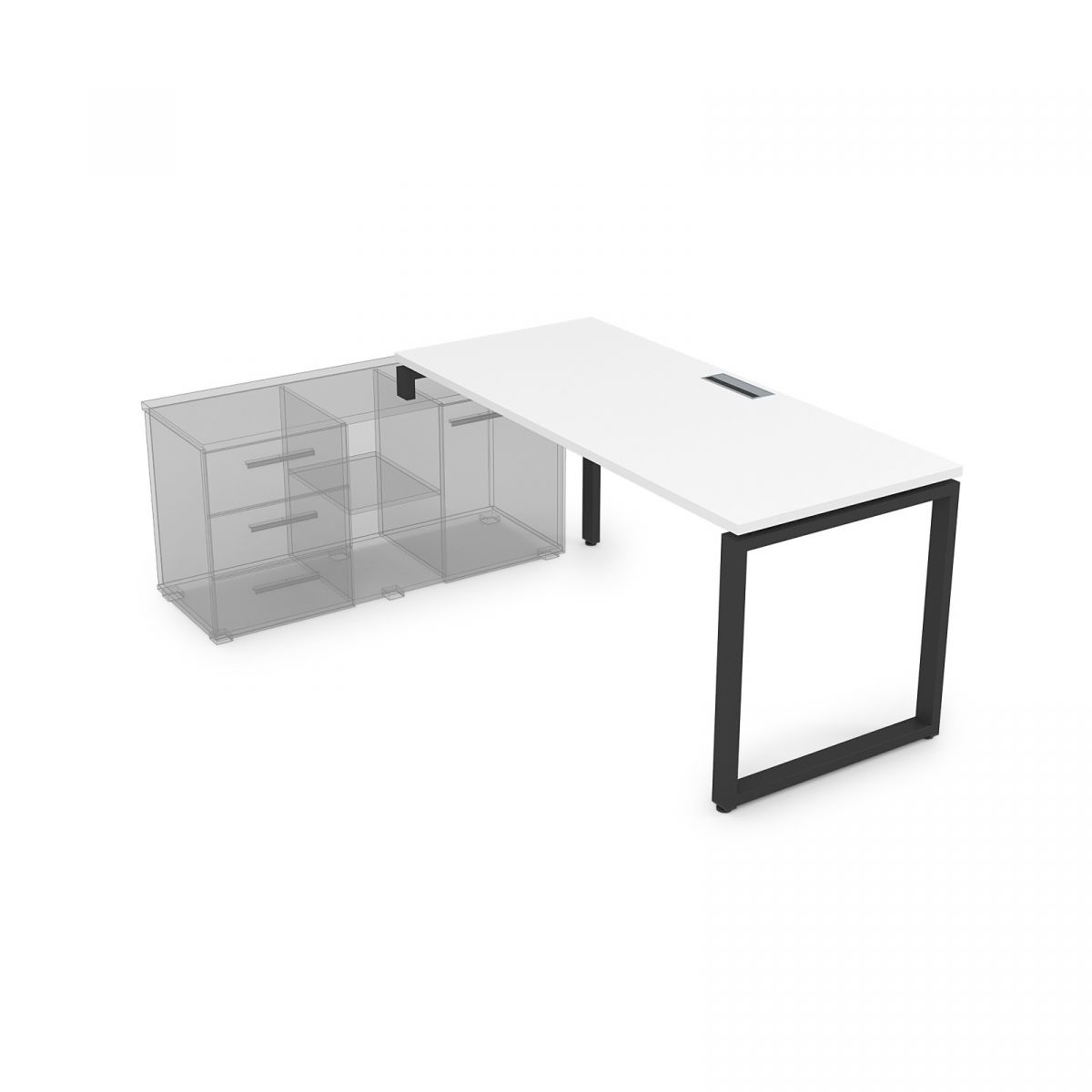 СТЛ-О Стол рабочий прямолинейный, три опоры - левый