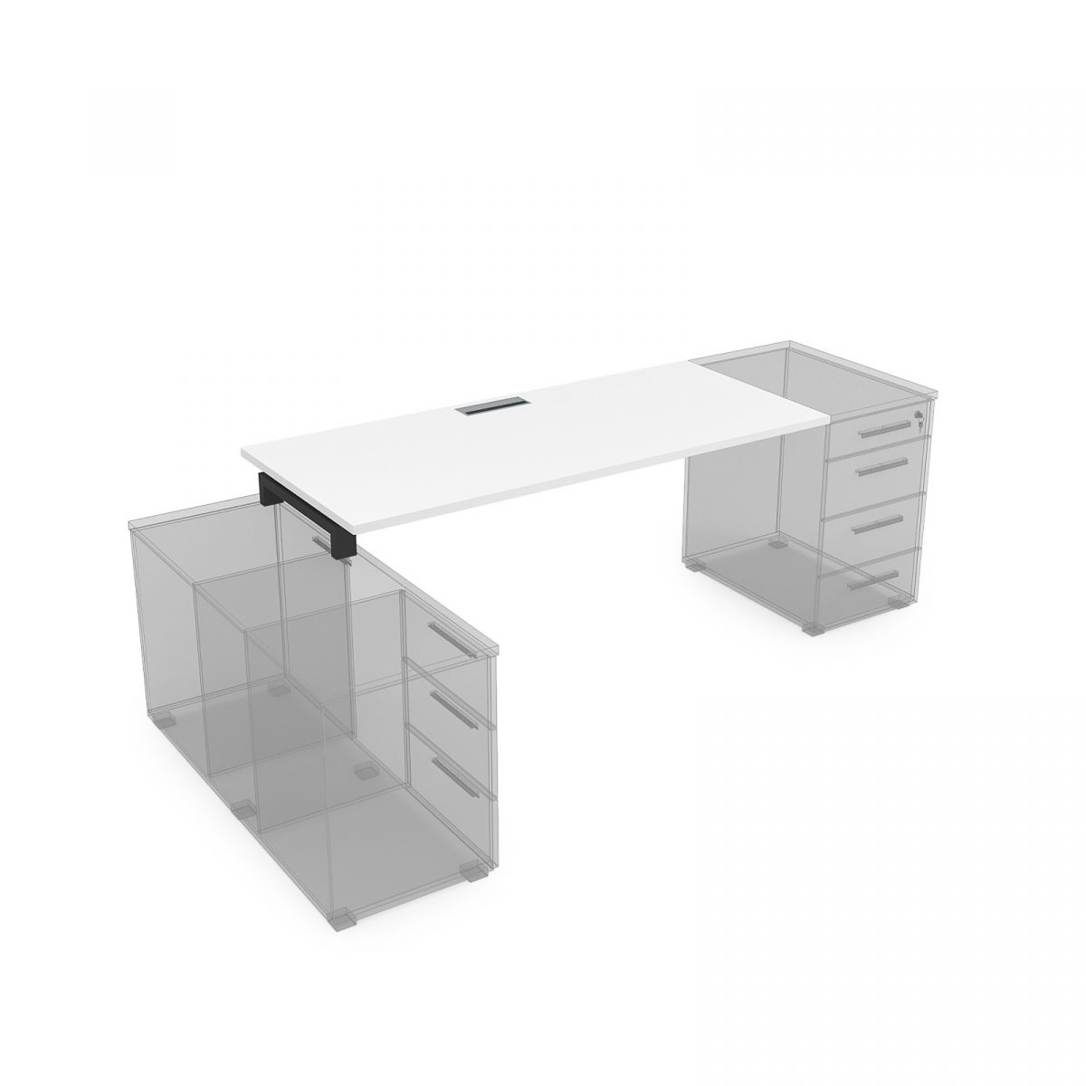 СЛТ Стол рабочий прямолинейный, крепление к тумбам