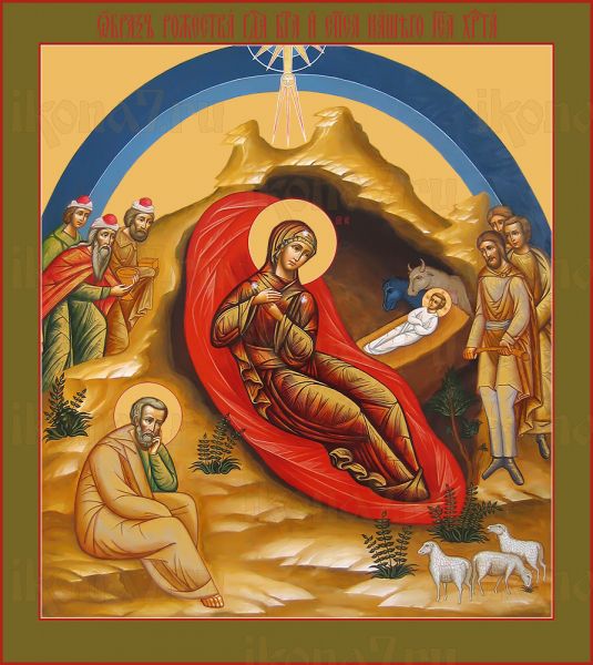 Икона Рождество Христово (рукописная вариант 3)