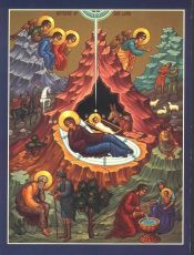 Икона Рождество Христово (рукописная вариант 4)