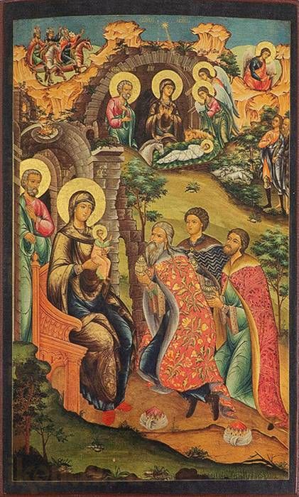 Икона Рождество Христово (рукописная вариант 5)