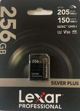 Карта памяти Lexar Silver Plus sdxc 256GB 205Mb/s
