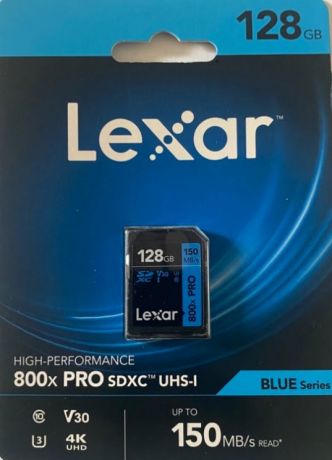 Карта памяти Lexar Blue sdxc 128GB 150Mb/s
