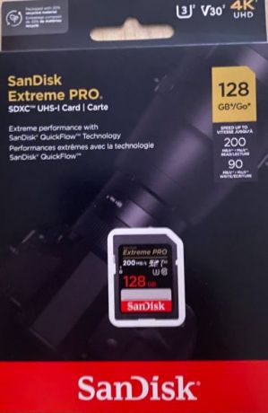 Карта памяти SanDisk Extreme PRO 128Gb 200/140Mb/s