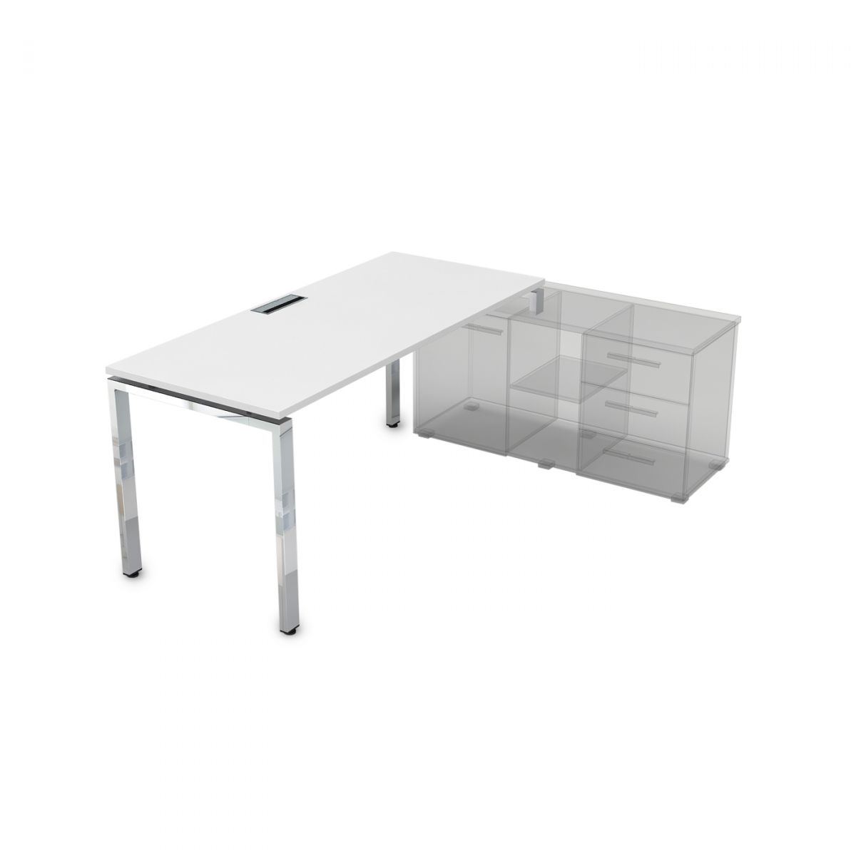 НСТП-П Стол рабочий прямолинейный три опоры, правый