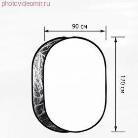 SH-90-120-2SW Отражатель серебро-белый 90x120см