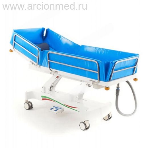 Тележка для мытья пациентов МЕТ E-POOL с электроприводом регулировки высоты и аккумулятором