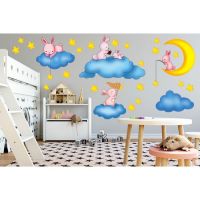 Интерьерная наклейка "Зайки" 30х50 см