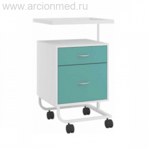 Тумба медицинская ТМ.13.01 с подъемно-поворотной столешницей из АБС-пластика