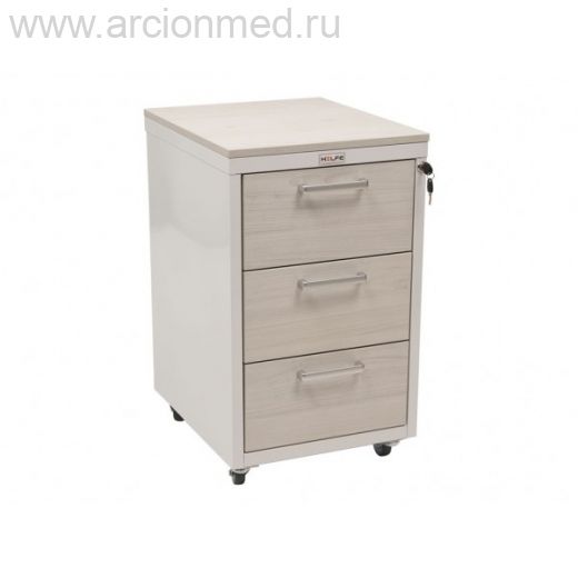 Тумба медицинская МД ТП L-8 с тремя ящиками