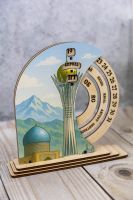 Вечный календарь из фанеры с УФ-печатью «Байтерек»