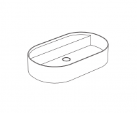 Раковина овальная Nic Design Consolle 001 720 70х42 см без отверстий под смеситель схема 1