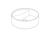Круглая раковина Nic Design Consolle 001 724 45х45 см без отверстий под смеситель схема 1
