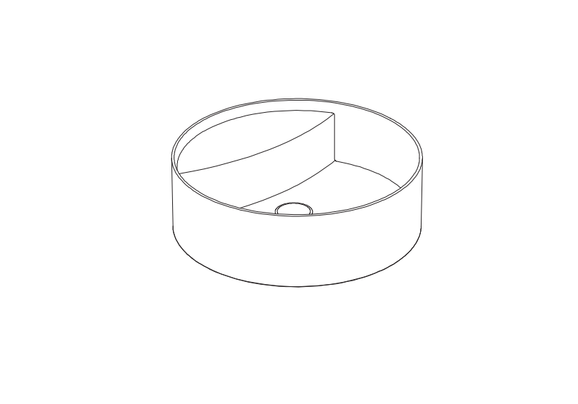 Раковина круглой формы Nic Design Consolle 45х45 см 001 724 с отверстием под смеситель